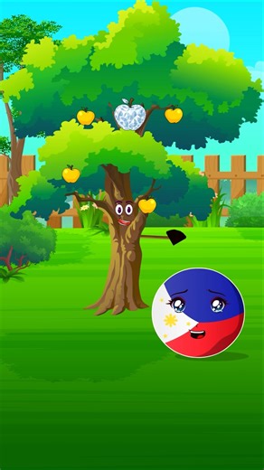 Why Didn’t the Magic Tree Give Philippines a Golden Apple?! 😱🍎 #countryballs #shorts