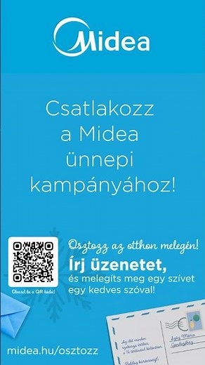 Írj üzenetet, és nyerj az értékes Midea ajándékok közül! | midea.hu/osztozz