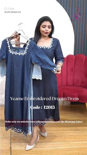 Yeame Embroidered Drenim DressProduct Code - 12015