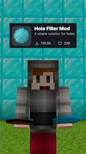 EL MEJOR ITEM DE MINECRAFT 🤯⛏️ | HOLE FILLER MOD #shorts