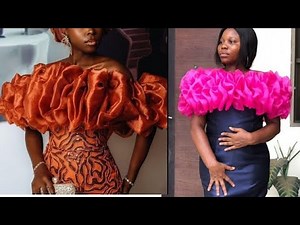 How to cut and sew the trending offshoulder ruffle cape on a dress. #sewingtutorial #sewingtips