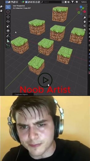 Beginner vs Pro making minecraft world | Blender