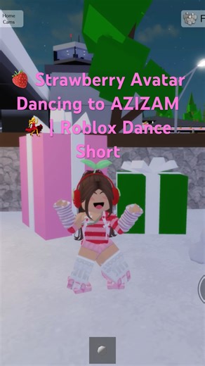 🍓 Strawberry Avatar Dancing to AZIZAM 💃 | Roblox Dance Short#robloxtrend