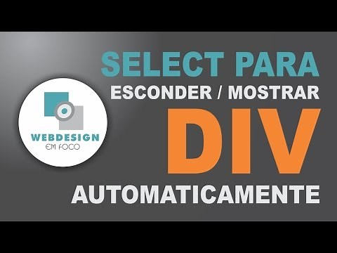 Select para mostrar e esconder div