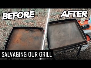 How to Clean a Rusty Cast Griddle: Saving our Camp Chef!