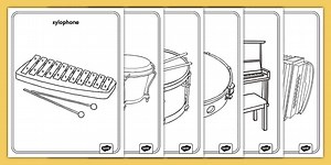 Musical Instruments Coloring Sheets