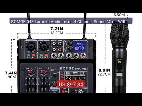 BOMGE 04E karaoke Audio mixer 4 Channel Sound Mixer With Dual... — Amazing Value 2026 | Must Have!