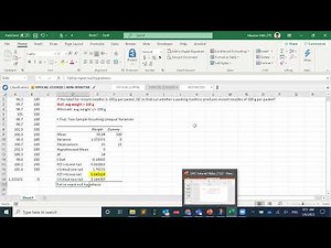 1-sample Z-test / t-test with Excel