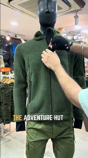 The Adventure Hut army fleece winter Jacket #clothing #jacket #outdoors #streetwear