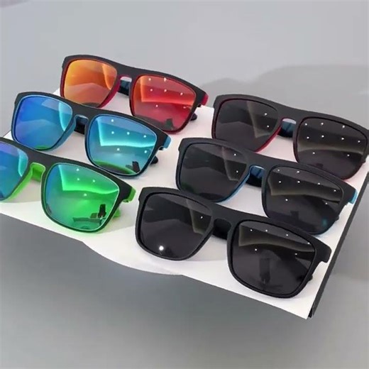 14 PCS Moda Vintage Quadrado Óculos de Sol Homens Mulheres Pesca