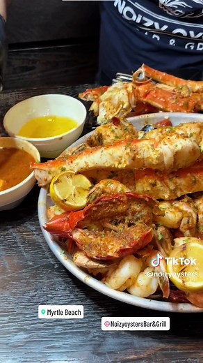 Noizy Oysters Bar & Grill Ultimate Seafood Feast,Shell Yeah! #myrtle beach #seafoodboil #southcarolina #goodfoodvibes #myrtlebeachrestaurants#kingcrab #food #seafood