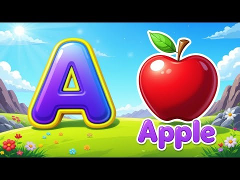 ABCD Phonics Song - Toddler Learning Video Songs | A for Apple, B for Ball 🍎⚽