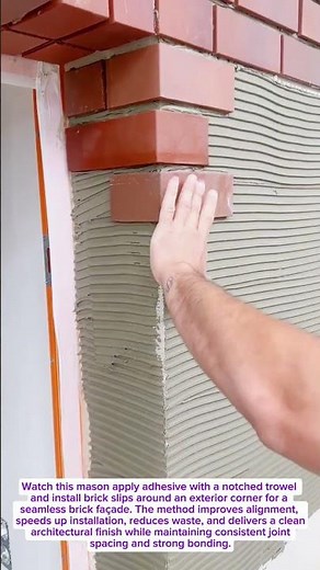 They’re Wrapping a House Corner With Brick Slips in Record Time