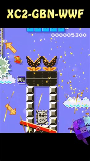 Super Mario Maker 2 🔧 Spaceship Odyssey Platforming 🎮 Prxston #short #mario