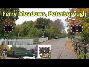 (Rare Open Level Crossing) Ferry Meadows Level Crossing, Peterborough, Cambridgeshire