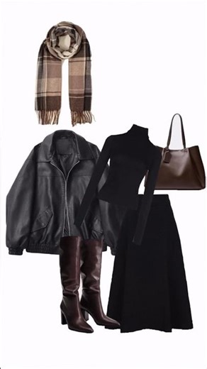 افكار تنسيقات جاكيت/سترة جلد لشتاء🌦🍁🍂#hijab #hijabstyle #2025 #تنسيقات #hijabfashion #winter #shorts