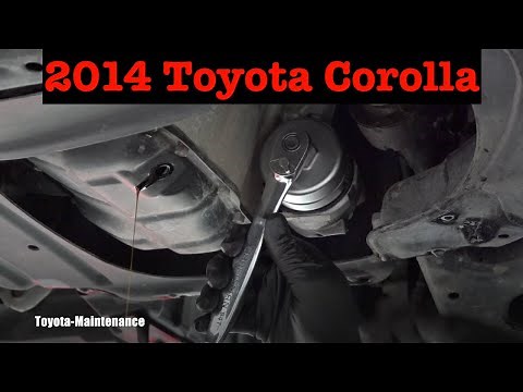 2014 Toyota Corolla engine oil and filter change