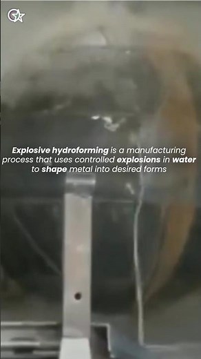 This is explosive hydro forming a manufacturing process to shape metal into desired forms
