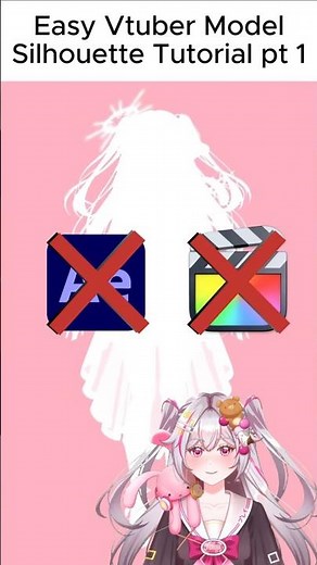 Vtuber Model Silhouette Tutorial - NO AFTER EFFECTS #live2d
