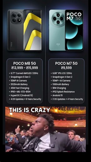 POCO M8 vs POCO M7 😱 Budget King Upgrade? 🔥
