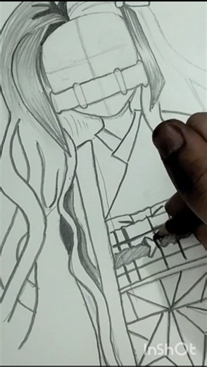 anime style sketch pt.2 #shorts#trending #nezuko#demonslayer