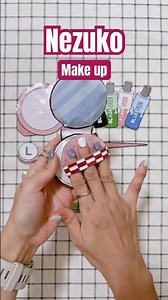 Demon Slayer DIY✂️Nezuko make up💄鬼滅之刃禰豆子彩妝 #shorts #鬼滅の刃 #demonslayer #asmr #papaercraft #craft