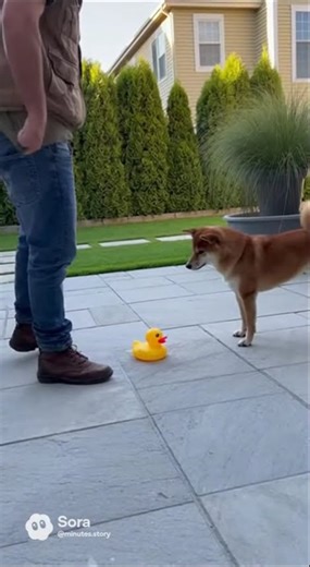 Shiba Inu Thinks a Rubber Duck is an Enemy! Watch This! #shibainu #duckwars