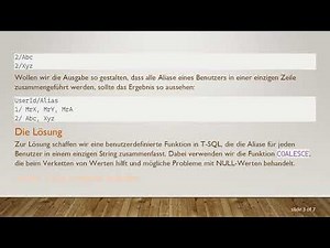 Wie man mit T-SQL mehrere Werte in einer Spalte zurückgibt