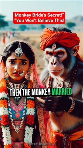 The Monkey Bride’s Shocking Secret 😱🐒 | Funny Animal Story You Won’t Believe! | #shorts #monkey