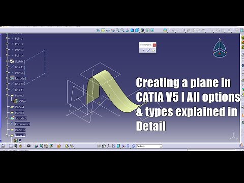 Creating a plane in CATIA V5 I Explained all options