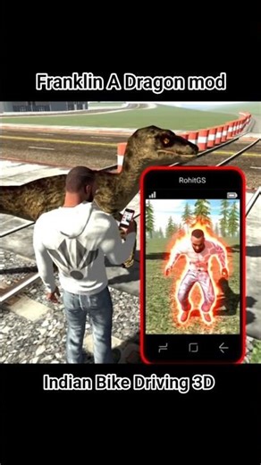 Franklin A Dragon 🐲 mod in Indian Bike Driving 3D #ibd3d #gamingytshorts