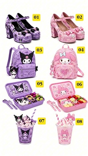 💖 Kawaii World of My Melody & Kuromi 💜 #shortvideo #mymelody #kuromi #sanrio