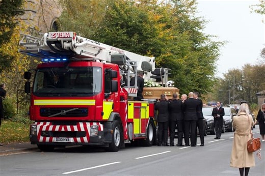 Emotional farewell to Derbyshire Fire and Rescue Chief Executive as hundreds attend beautiful funeral procession