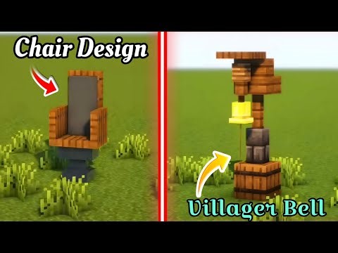 MINECRAFT:Chair Design & Village Bell Build Hacks You Didn't Know!
