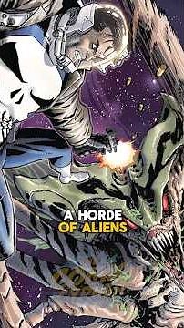 The Punisher Fights an Alien Brood Queen! #shorts #marvel