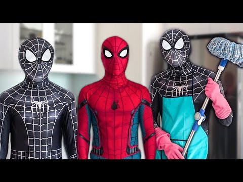 SPIDER-MAN vs DOUBLE VENOM in real life | Clean The Room | Comedy Funny Video