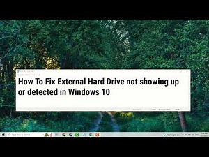 How To Fix External Hard Drive not showing up or detected in Windows 10/11