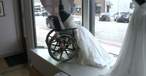 Bridal shop's TikTok video of wheelchair wedding dress display goes viral
