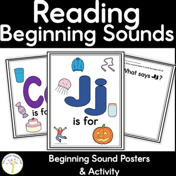 Phonics Beginning Sound Identification Posters, Worksheets and Student Activity