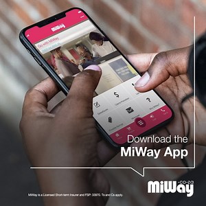 The next best thing compared to having a MiWay agent with you 24/7/365, is having the MiWay app. Easily manage your policy, submit a claim or even request emergency assistance – when you need it most! Download the MiWay app today and #LiveYourWay. iOS: https://apple.co/2W3y5Aq Android: http://bit.ly/2EI4S8k Licensed insurer & FSP 33970. Ts & Cs apply. | Miway