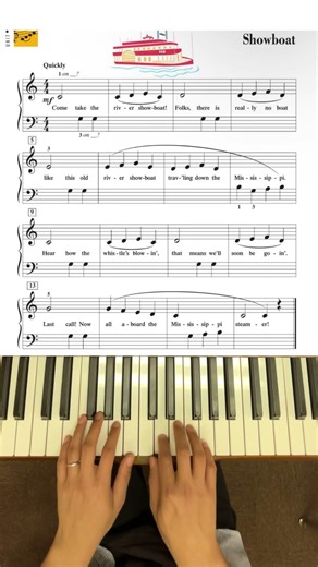 Show Boat from piano adventure performance book level 1