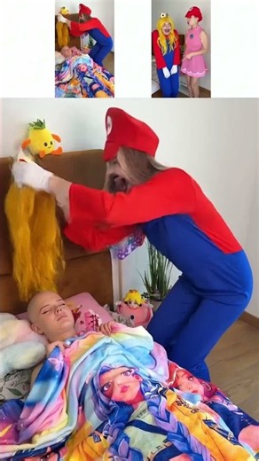 Princess Peach and Mario Hamood Habibi Tower #mario #princess