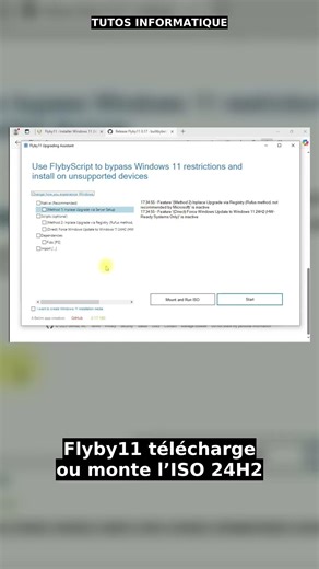 Installer Windows 11 sur un vieux PC incompatible avec Flyby11 #Shorts