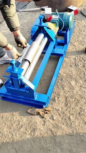Industrial Plate Rolling Machine Precision Bending of Sheet Metal into a Cylinder