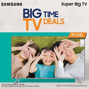 3.2K views · 61 reactions | Enjoy big screens with even bigger TV deals with Samsung’s #BigTimeTVDeals. Learn more at spr.ly/SamsungBigTimeTVDeals Terms and conditions apply. Per DTI-FTEB Permit No. 20171 Series of 2018 | Samsung | Facebook