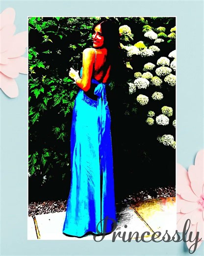 Classy Straps V-Neck Beads Open Back Long Prom Dress, Bow