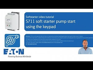 Soft starter S711 pump application using the keypad