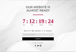 Online countdown timer - Template by Nicepage