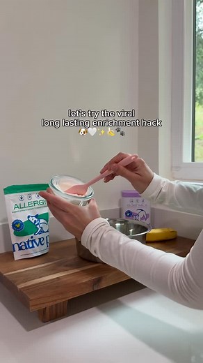 hot summer days, meet frozen bowl of goat milk 🤝 #dogenrichment #doghealth #dognutrition | Native Pet