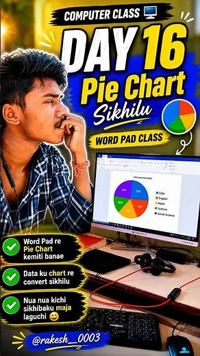 Word Pad re chart tutorial - nua jinis sikhilu 📊 #ComputerClass